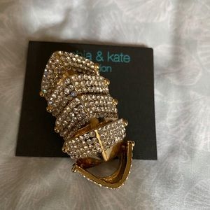 Full finger rhinestone ring